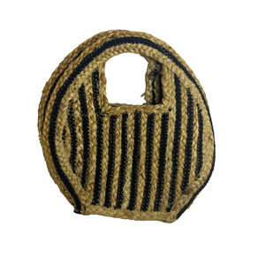 Jute Cotton Round Handbag Market Boho Hippie Natural Evening Bag Purse India